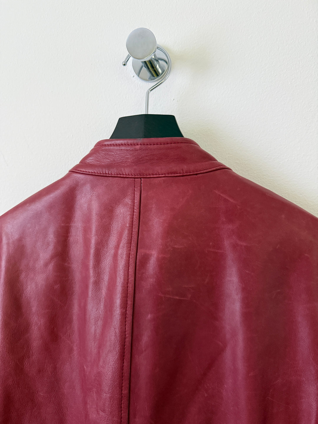 2007 Red 5 Zip Leather Moto Jacket
