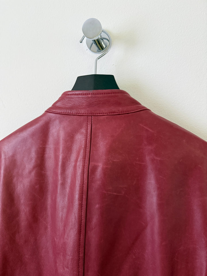 2007 Red 5 Zip Leather Moto Jacket