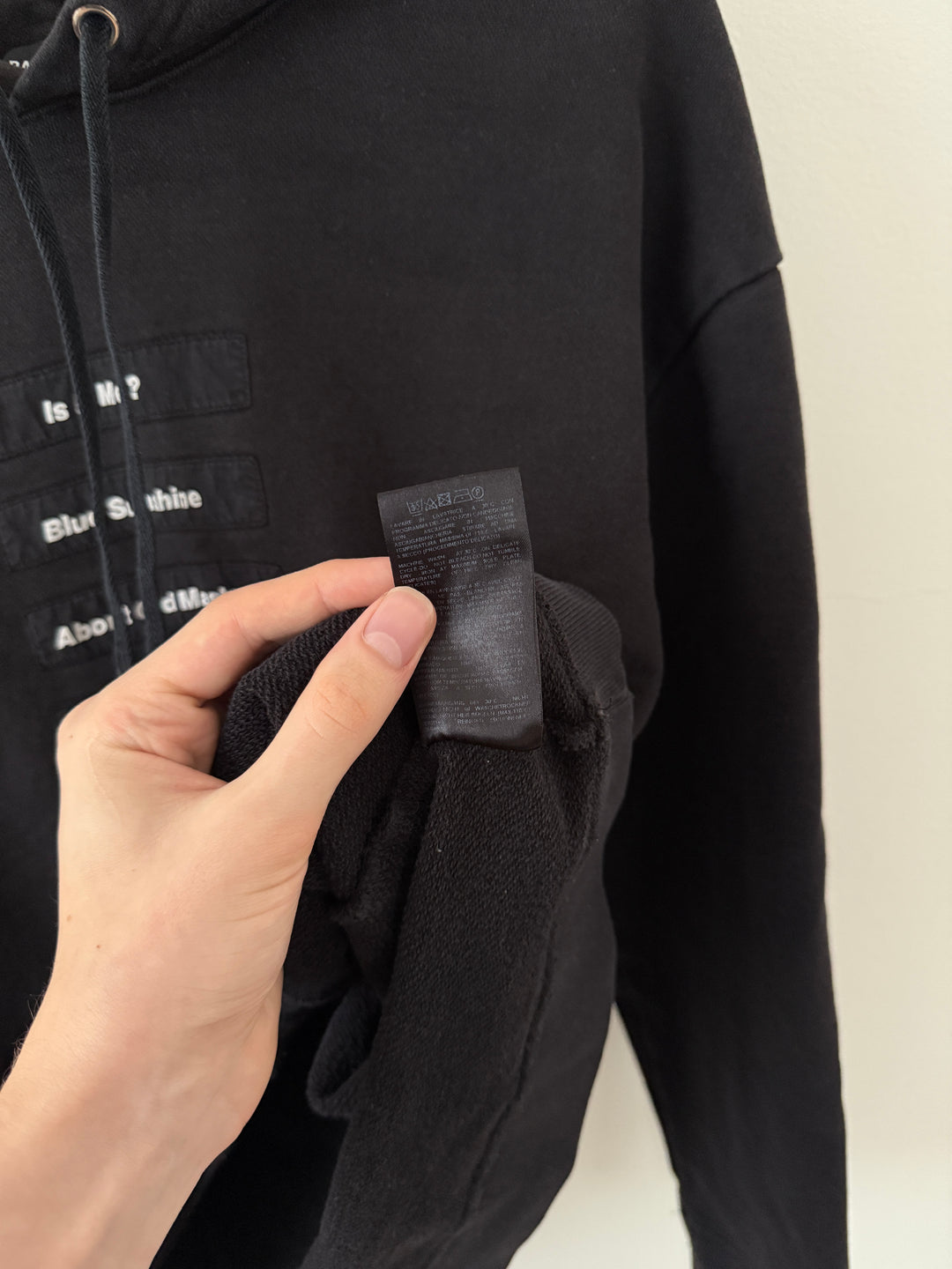 SS18 Poem Patch Joy Division Hoodie