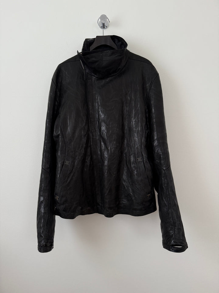 Lambskin Staple Spine Leather Jacket