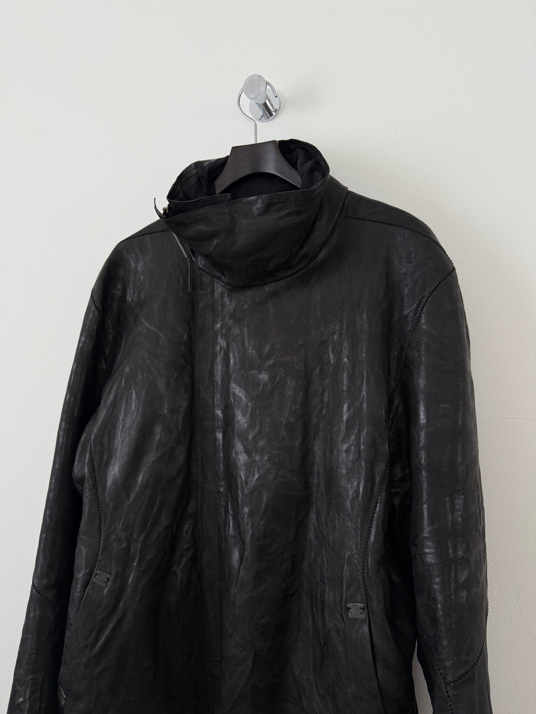 Lambskin Staple Spine Leather Jacket