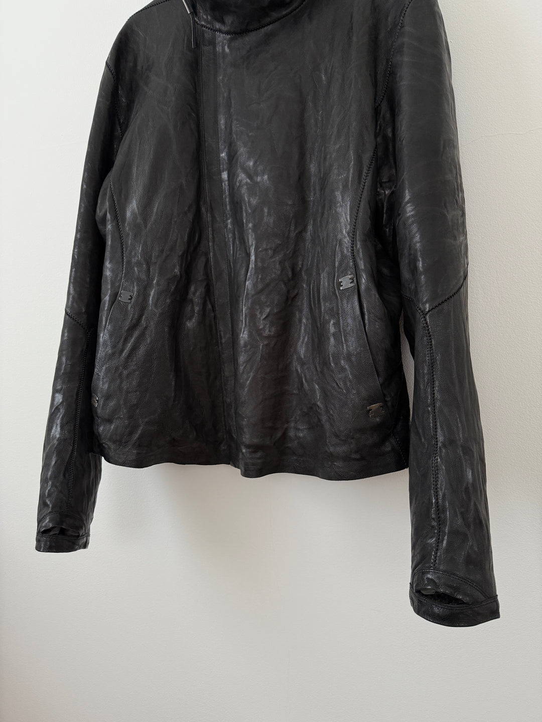 Lambskin Staple Spine Leather Jacket