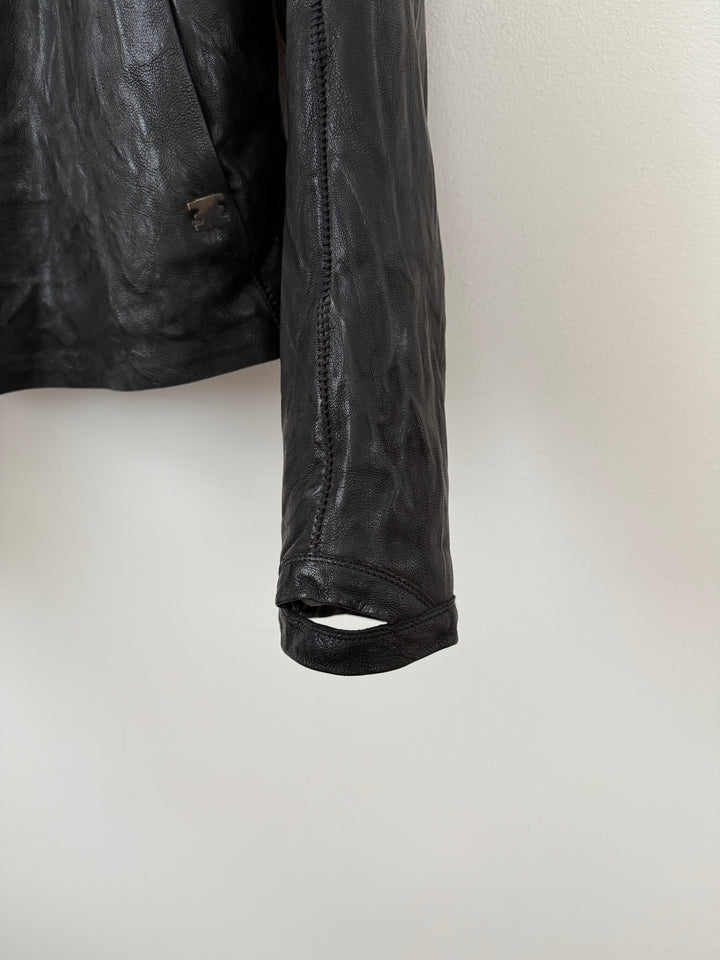 Lambskin Staple Spine Leather Jacket