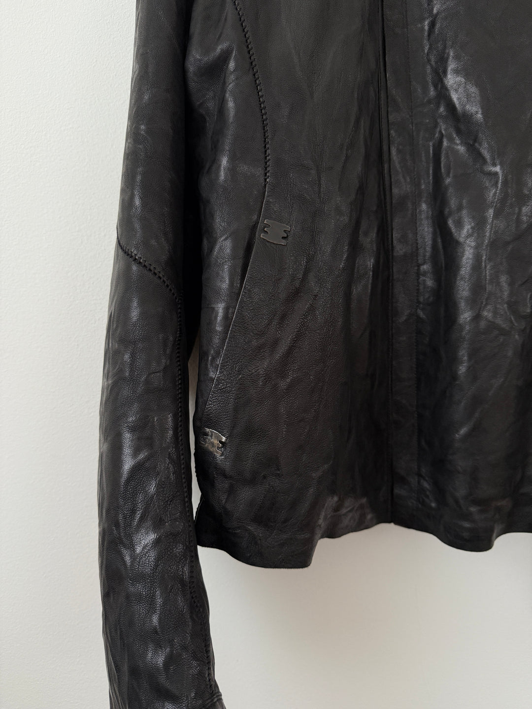 Lambskin Staple Spine Leather Jacket