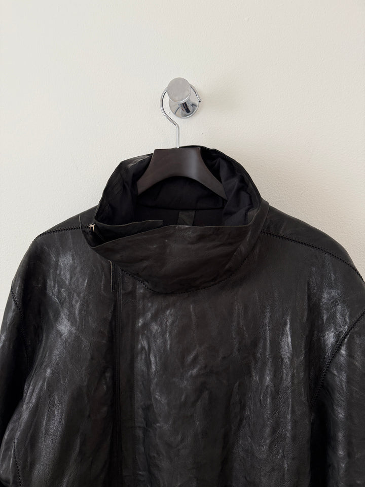 Lambskin Staple Spine Leather Jacket