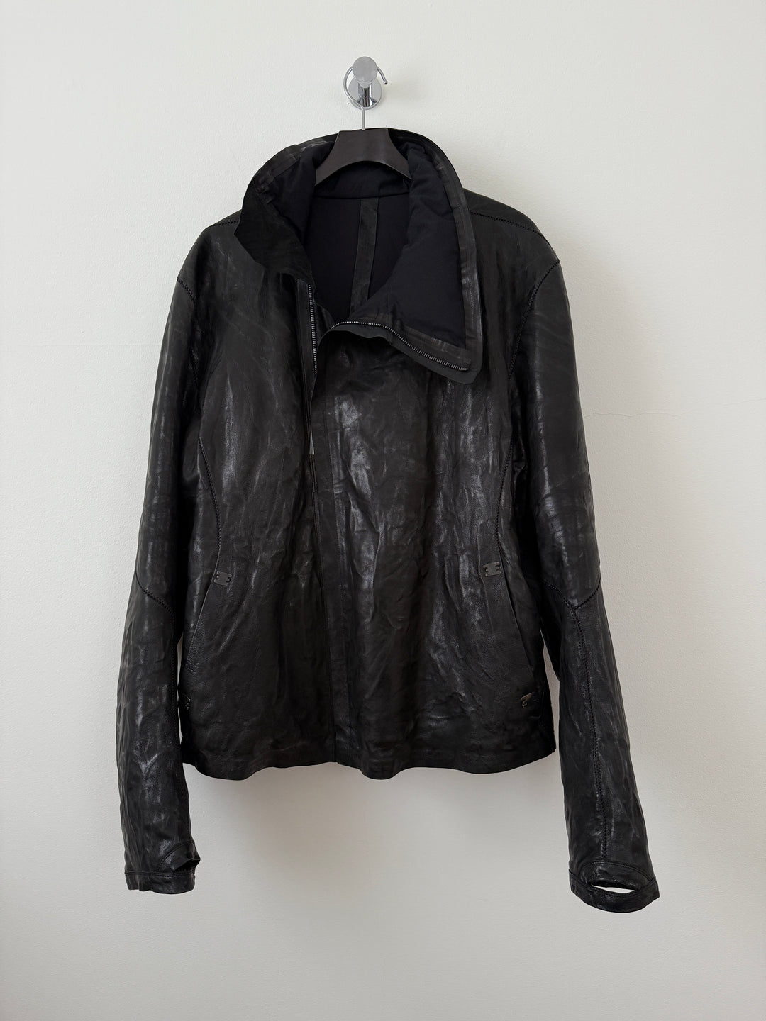 Lambskin Staple Spine Leather Jacket