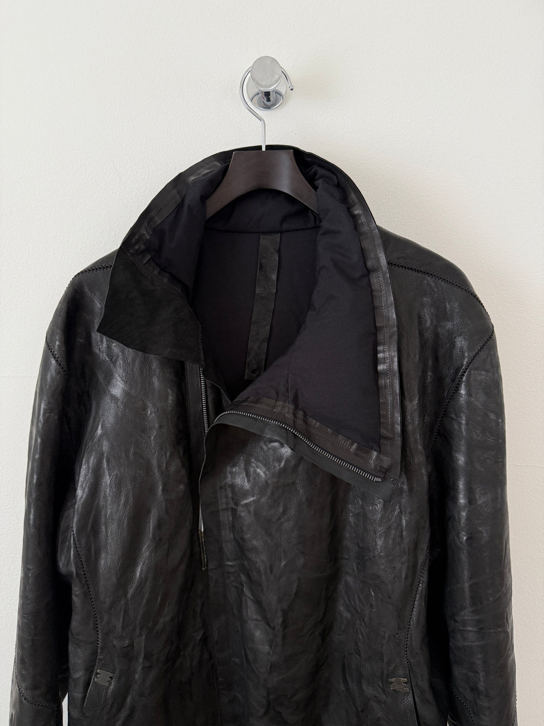 Lambskin Staple Spine Leather Jacket