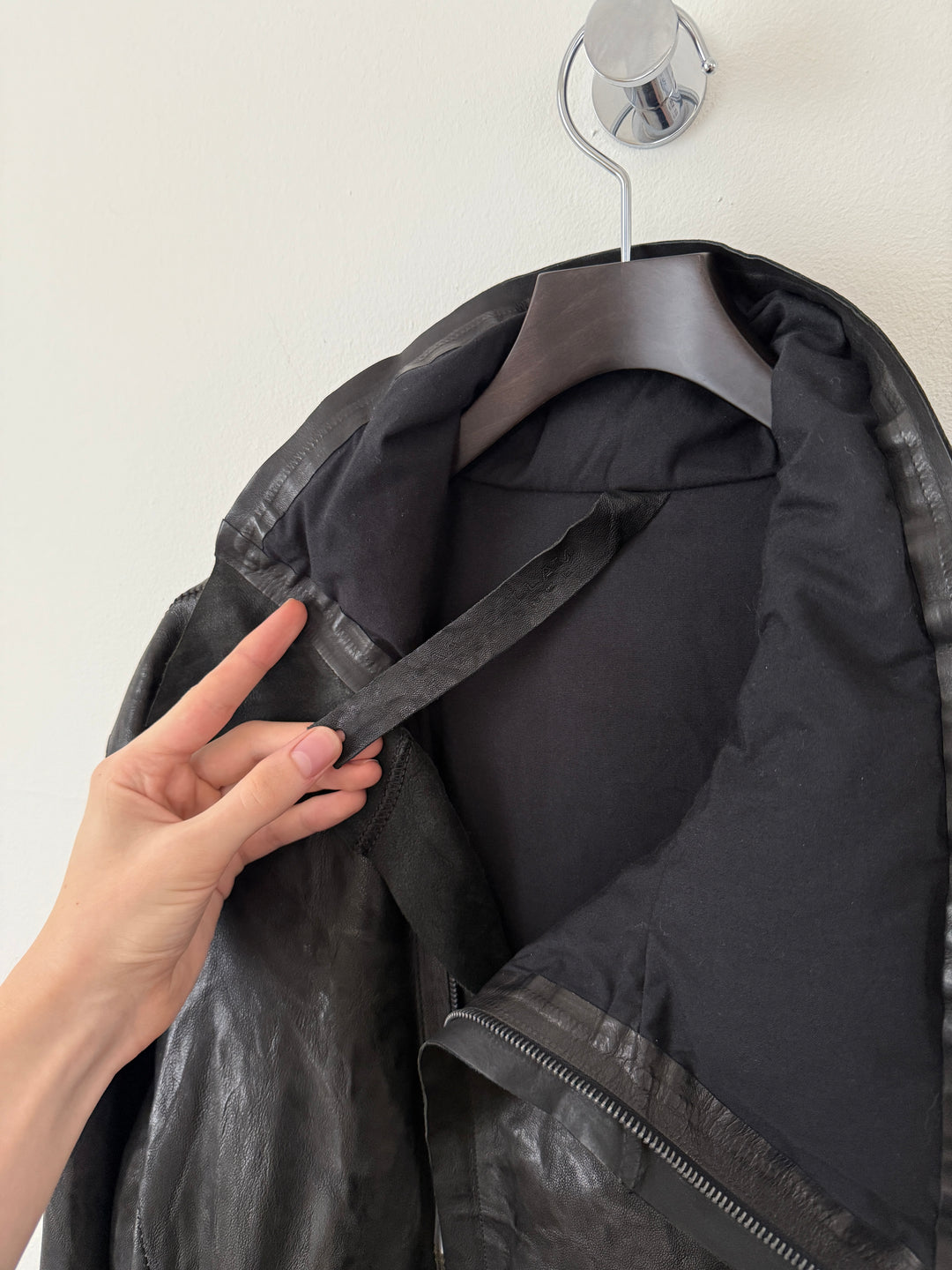 Lambskin Staple Spine Leather Jacket