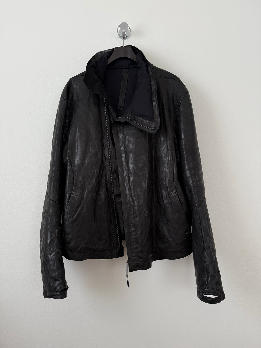 Lambskin Staple Spine Leather Jacket
