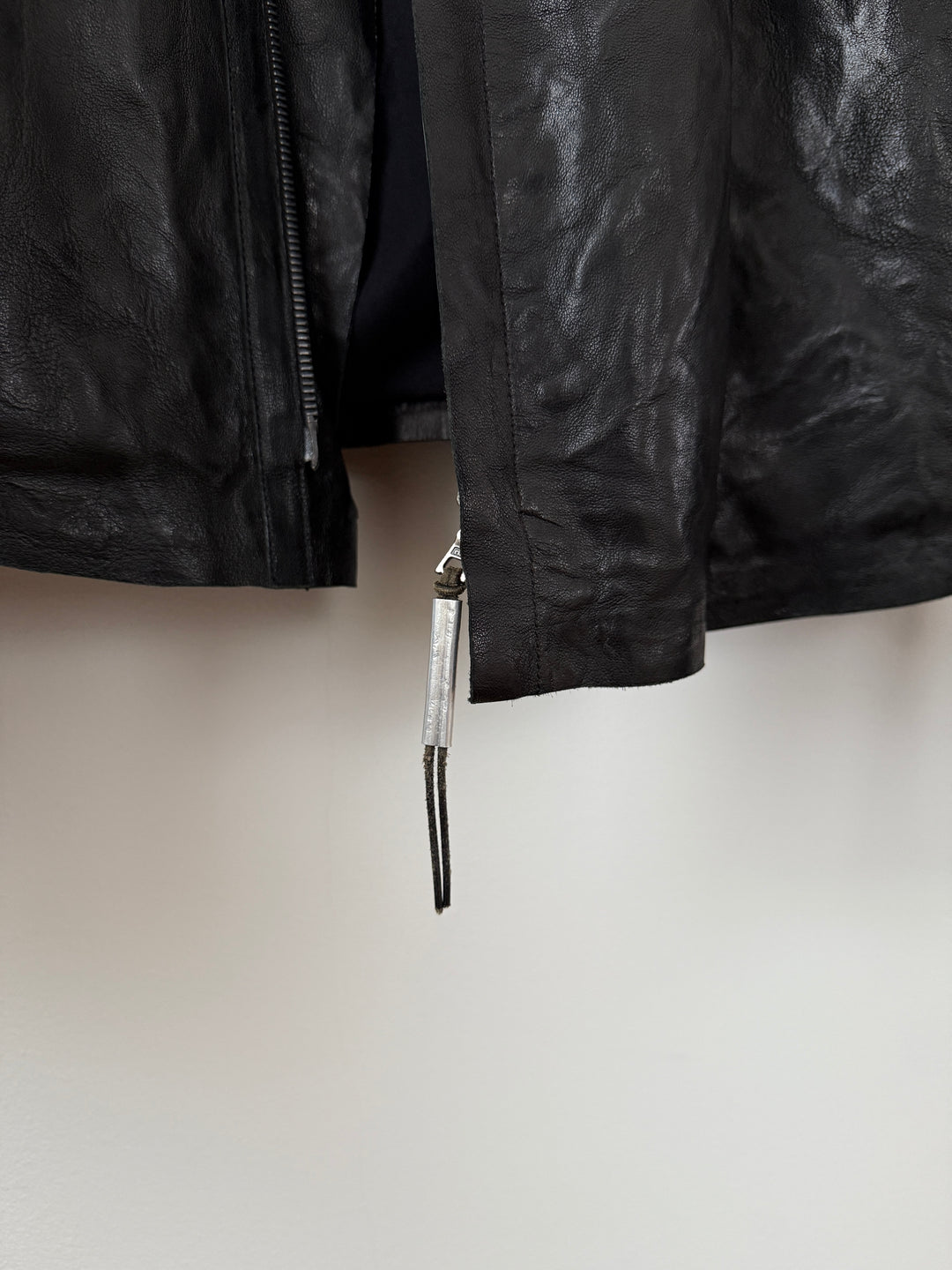 Lambskin Staple Spine Leather Jacket