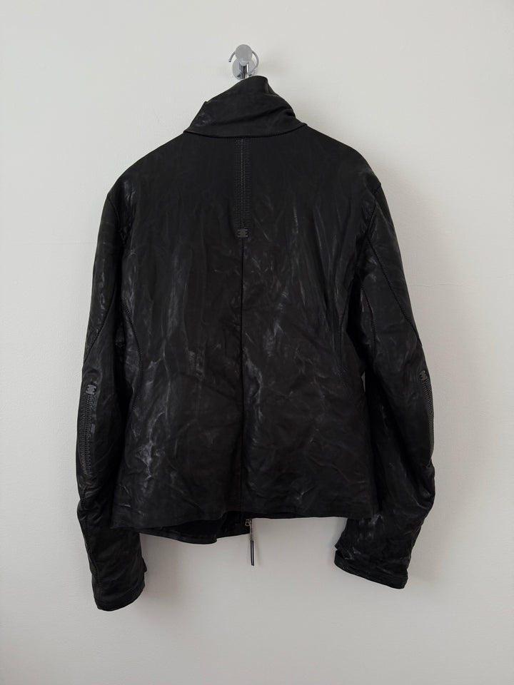 Lambskin Staple Spine Leather Jacket