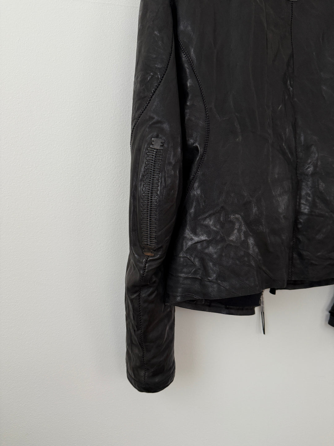 Lambskin Staple Spine Leather Jacket