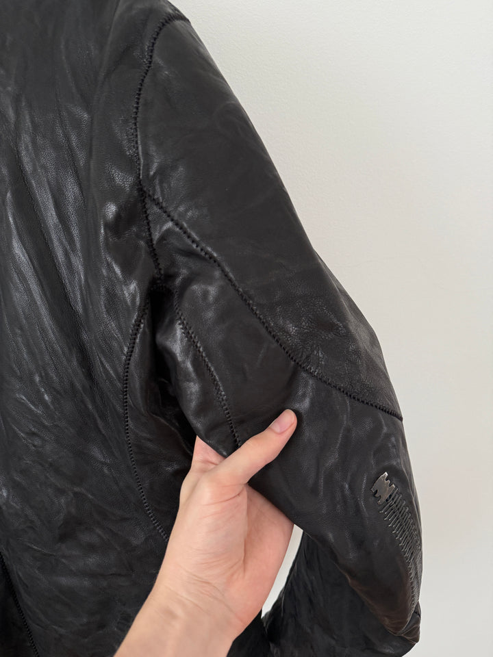 Lambskin Staple Spine Leather Jacket