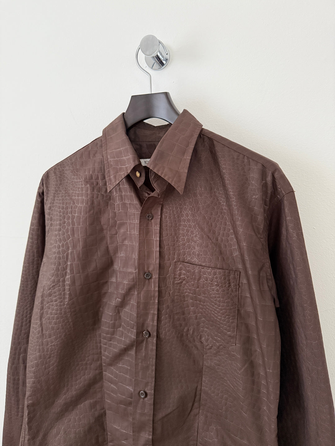 Yoshiyuki Konishi Brown Textured Button Up Shirt
