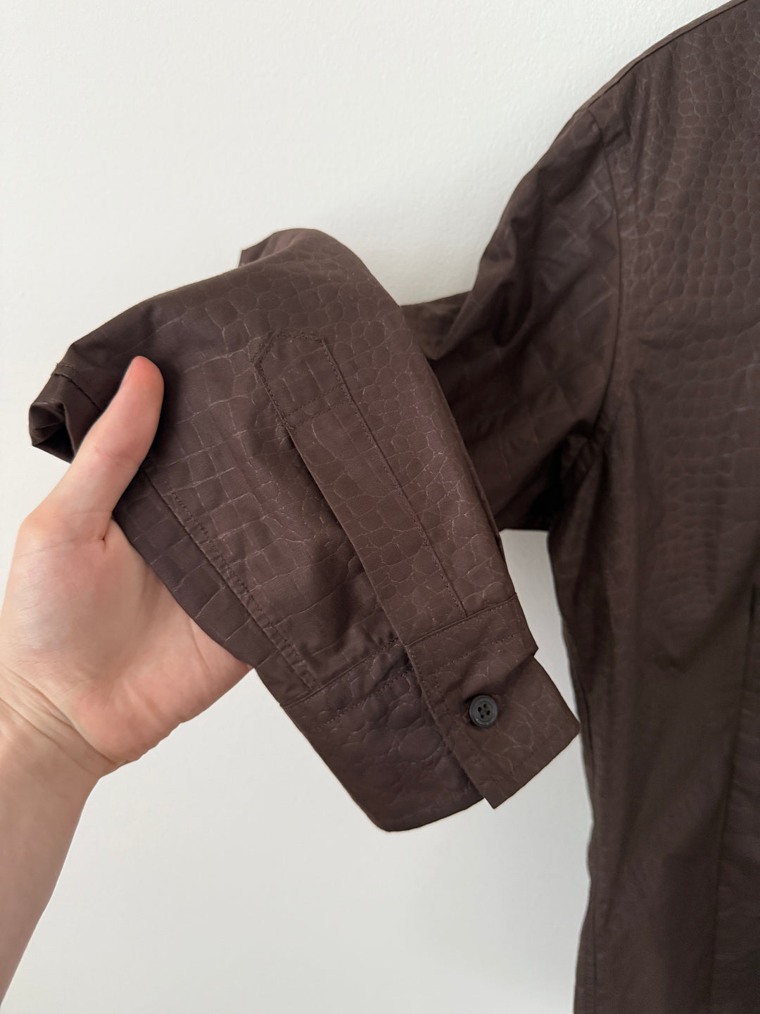 Yoshiyuki Konishi Brown Textured Button Up Shirt