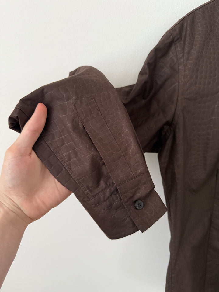 Yoshiyuki Konishi Brown Textured Button Up Shirt