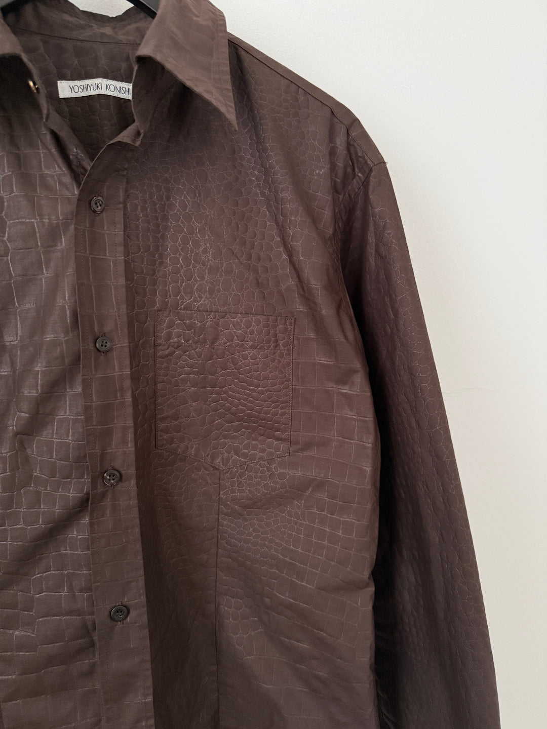 Yoshiyuki Konishi Brown Textured Button Up Shirt