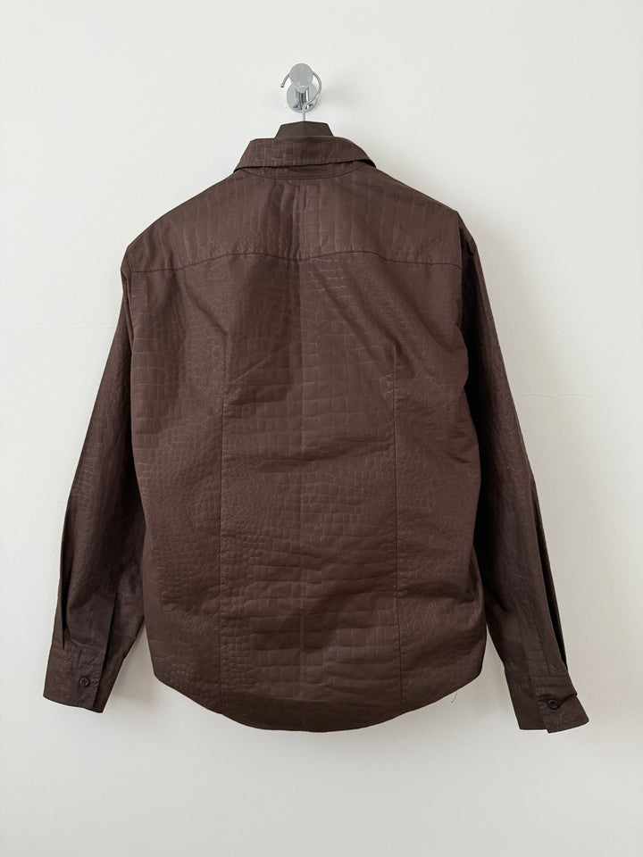 Yoshiyuki Konishi Brown Textured Button Up Shirt