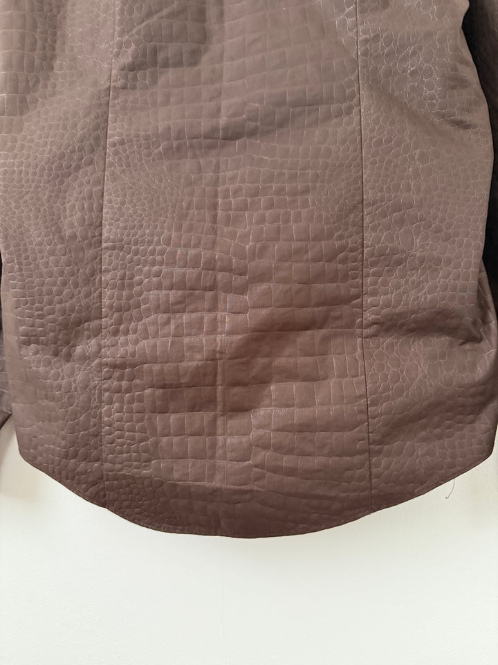 Yoshiyuki Konishi Brown Textured Button Up Shirt