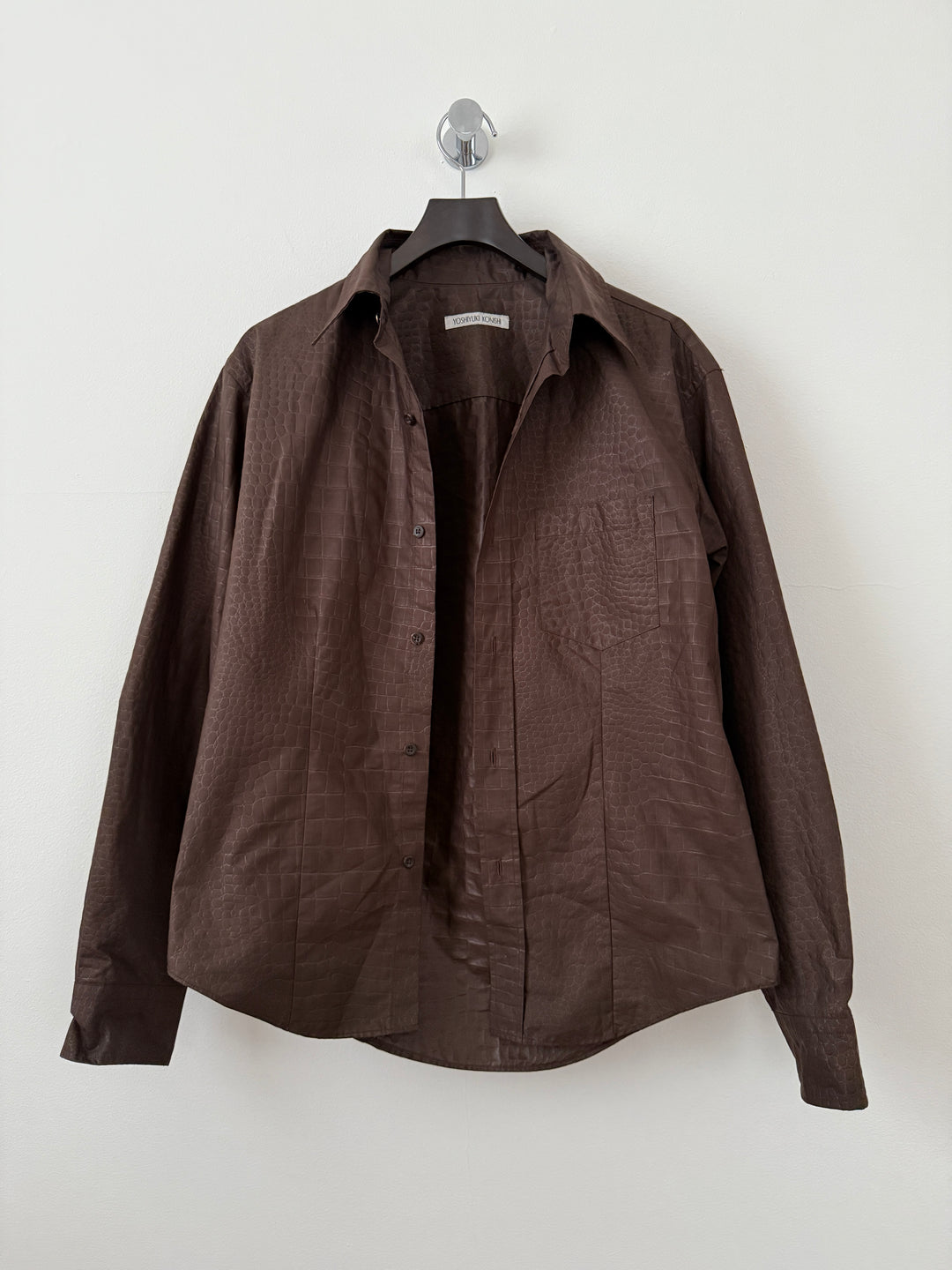 Yoshiyuki Konishi Brown Textured Button Up Shirt
