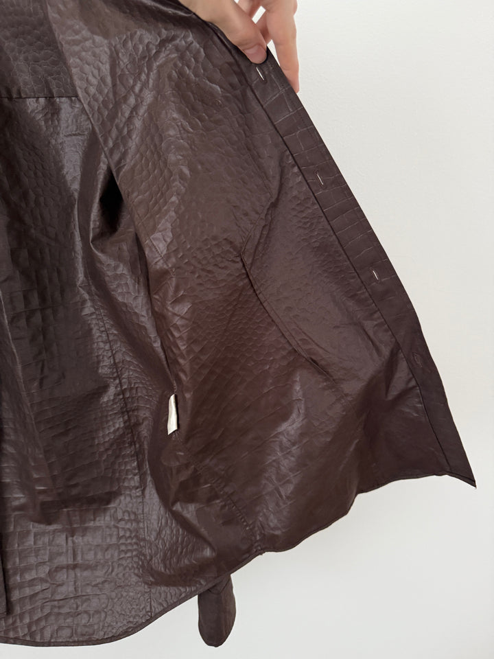 Yoshiyuki Konishi Brown Textured Button Up Shirt