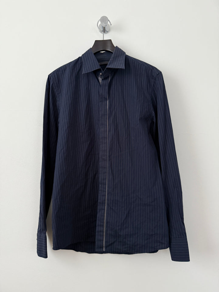 Primo Emporio Navy Striped Button Up Shirt