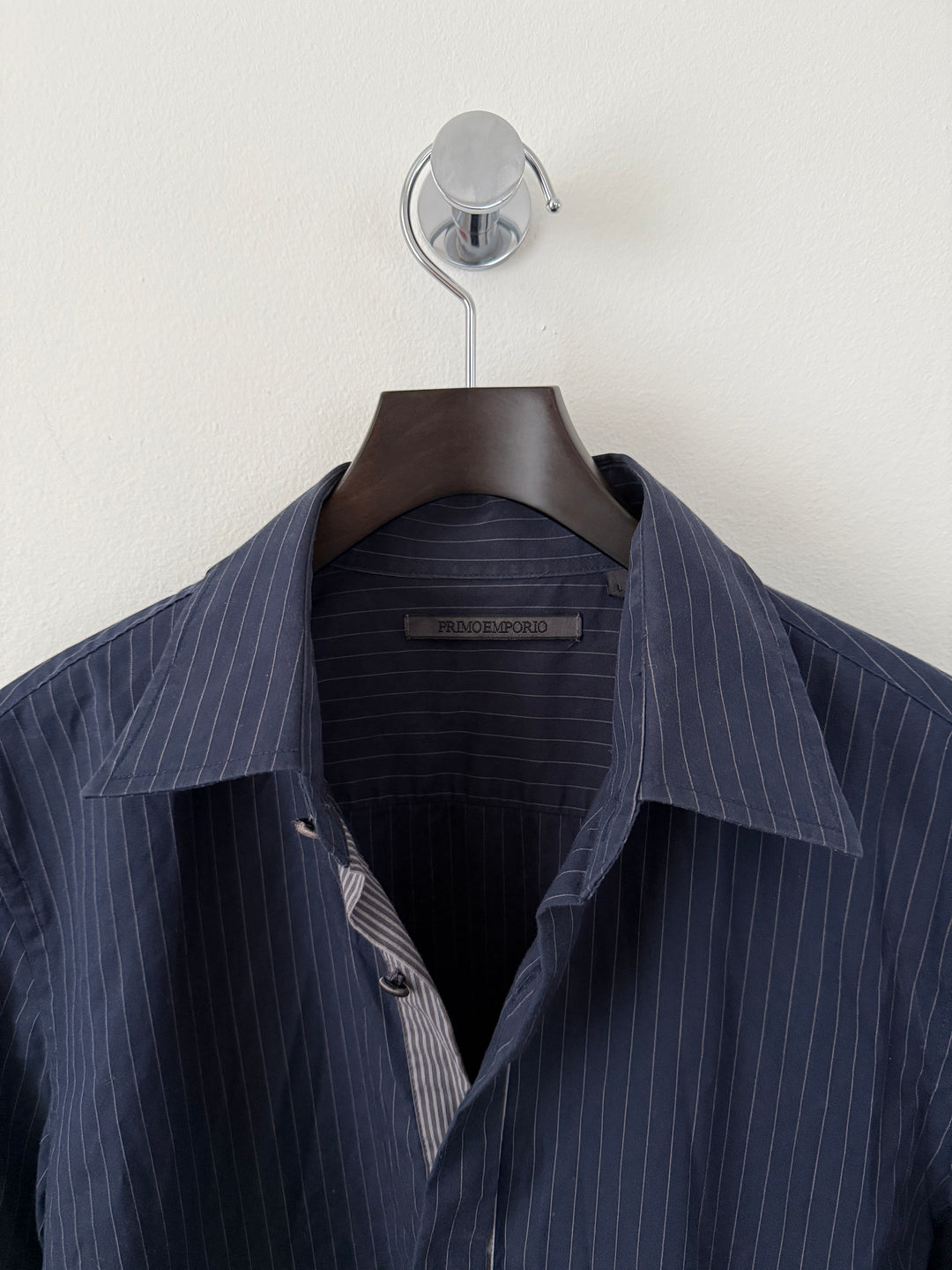Primo Emporio Navy Striped Button Up Shirt