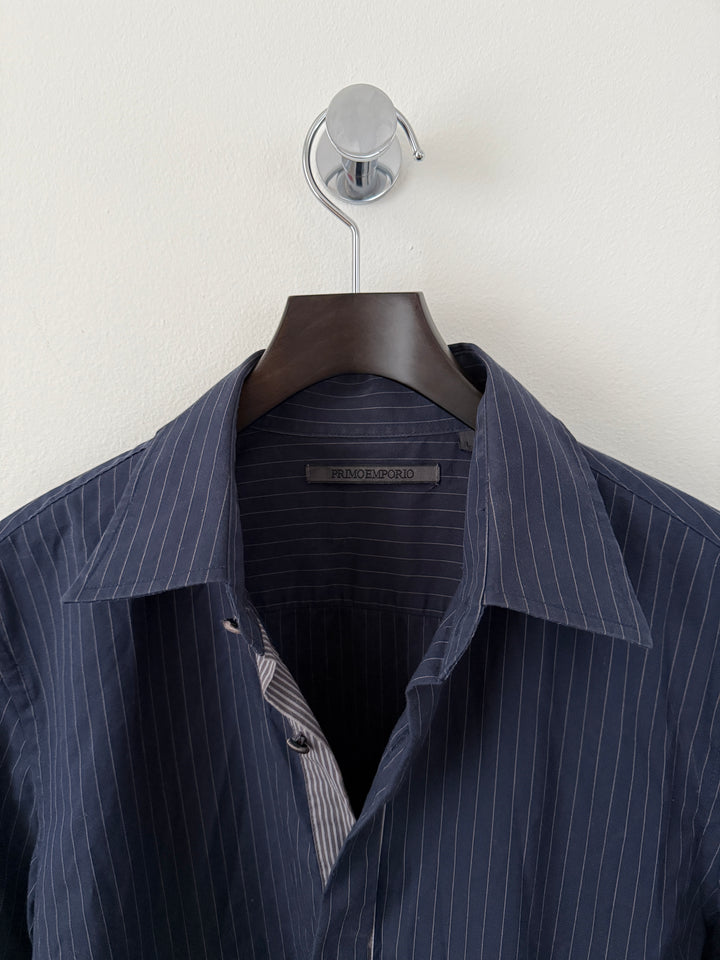 Primo Emporio Navy Striped Button Up Shirt