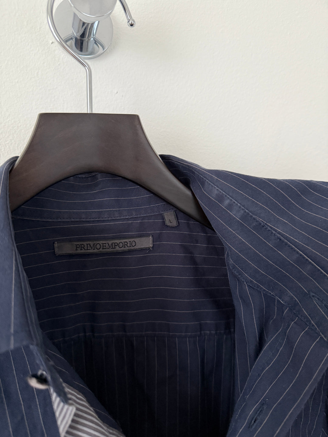 Primo Emporio Navy Striped Button Up Shirt