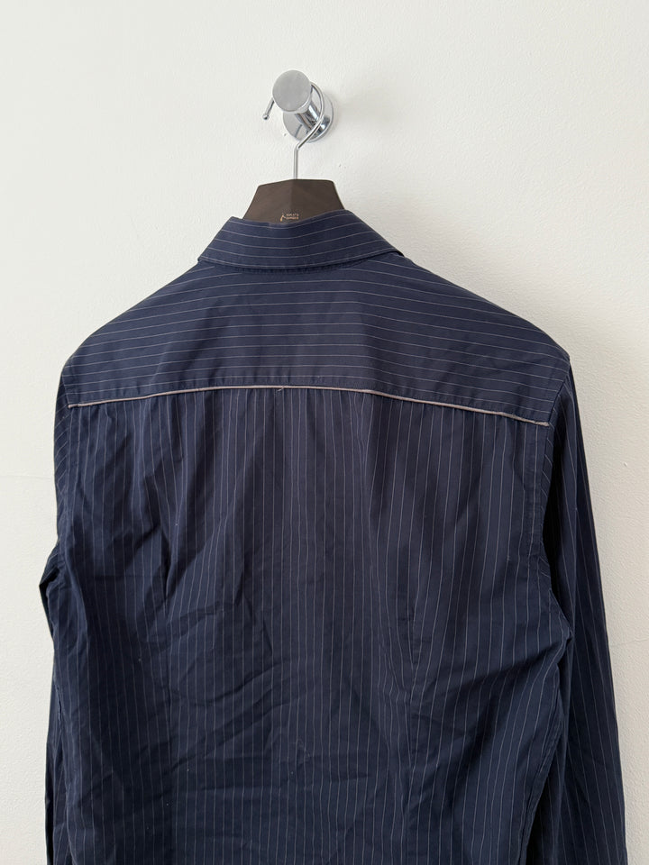 Primo Emporio Navy Striped Button Up Shirt