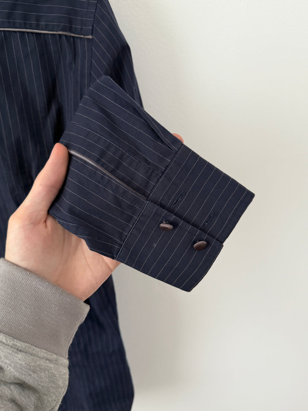 Primo Emporio Navy Striped Button Up Shirt
