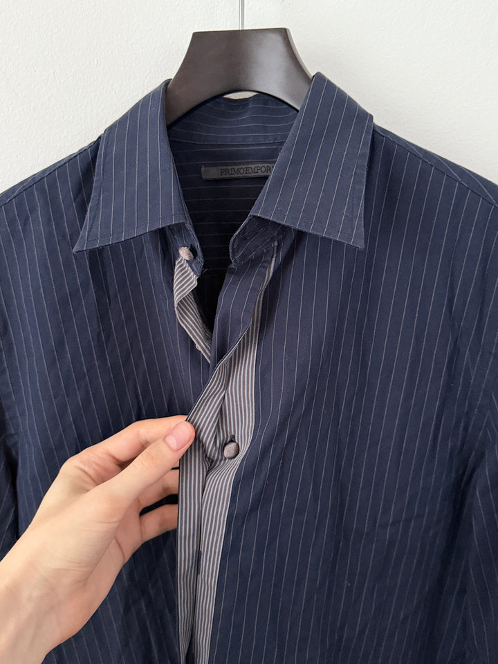 Primo Emporio Navy Striped Button Up Shirt