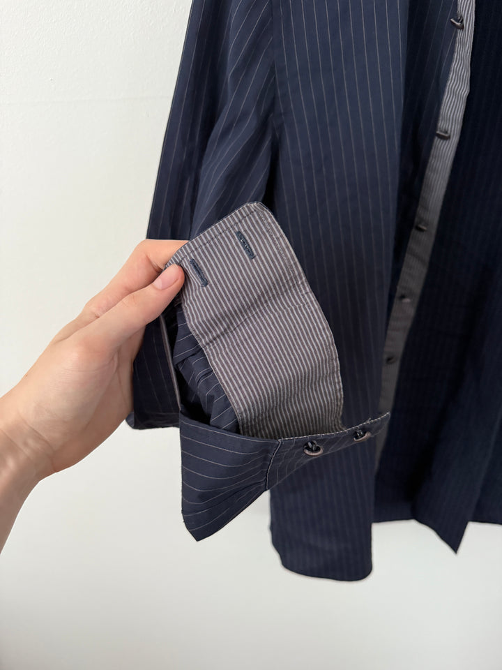Primo Emporio Navy Striped Button Up Shirt