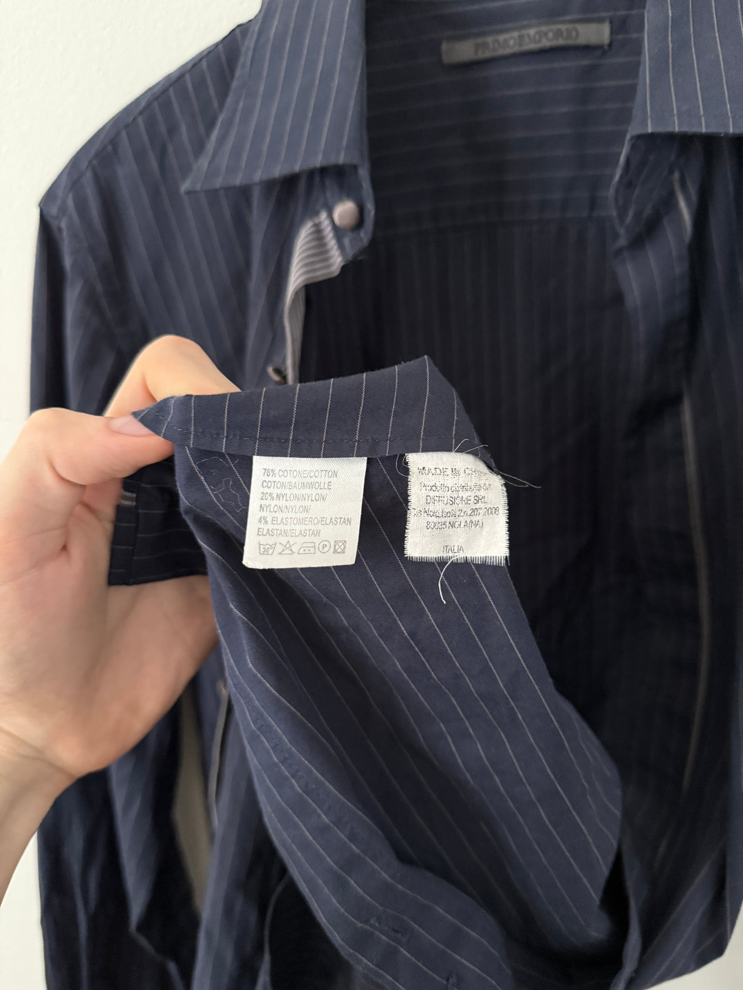 Primo Emporio Navy Striped Button Up Shirt