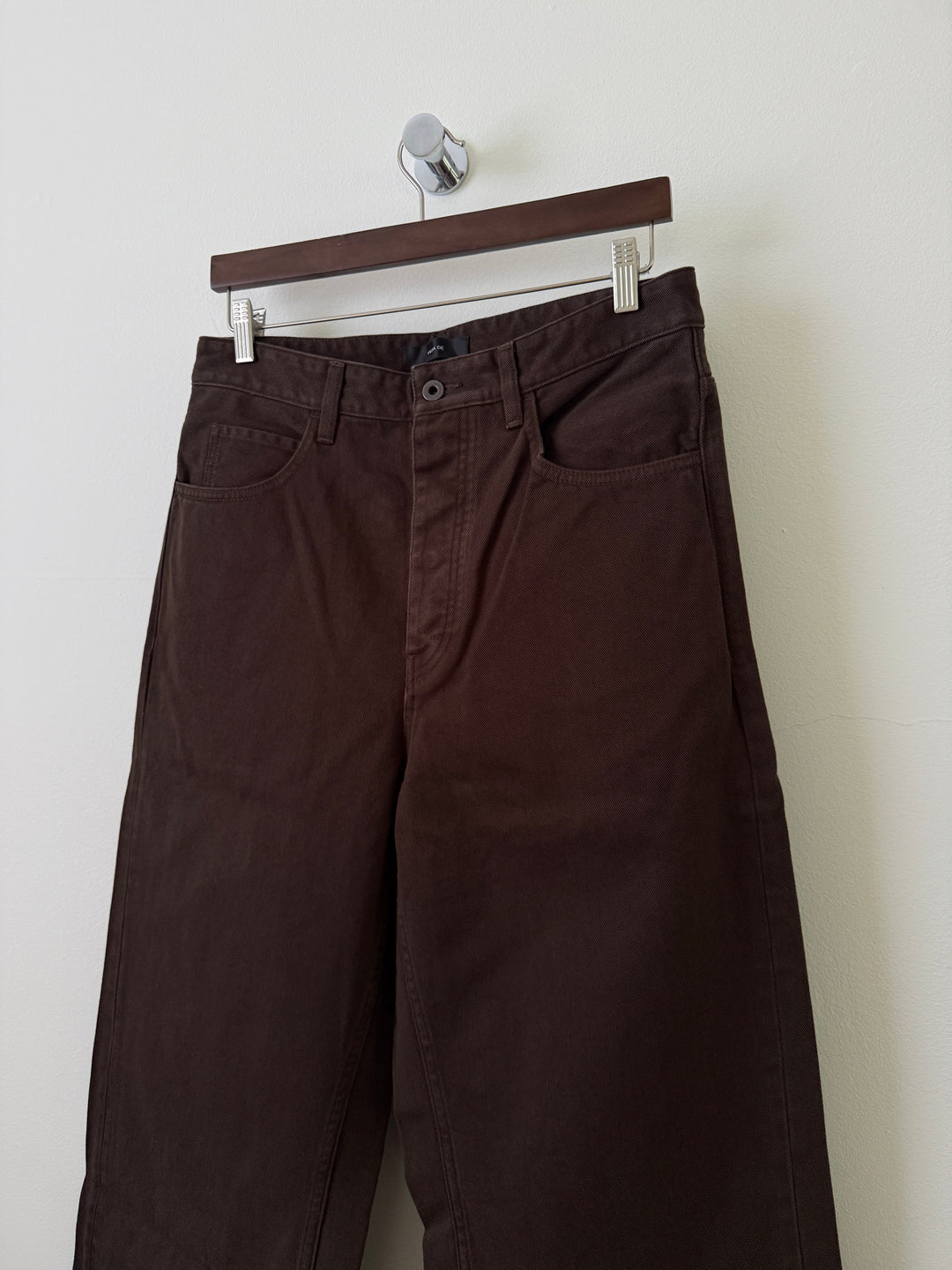 Steve Garment Dyed Jeans in Brown Bushed Cotton
