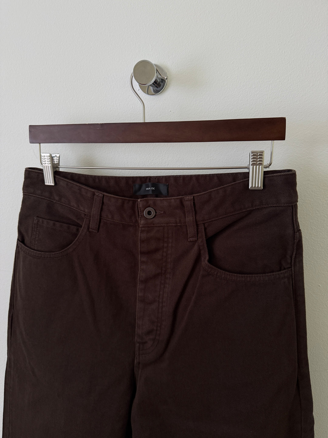 Steve Garment Dyed Jeans in Brown Bushed Cotton