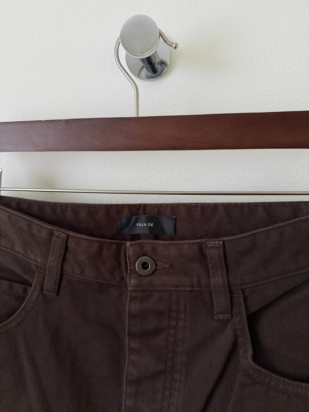 Steve Garment Dyed Jeans in Brown Bushed Cotton