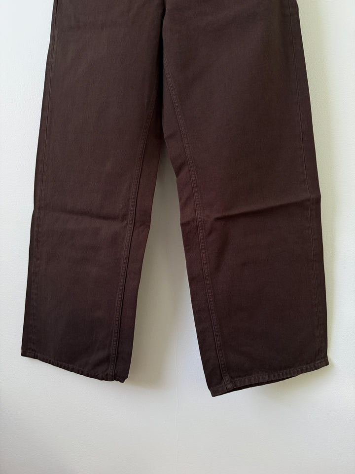 Steve Garment Dyed Jeans in Brown Bushed Cotton