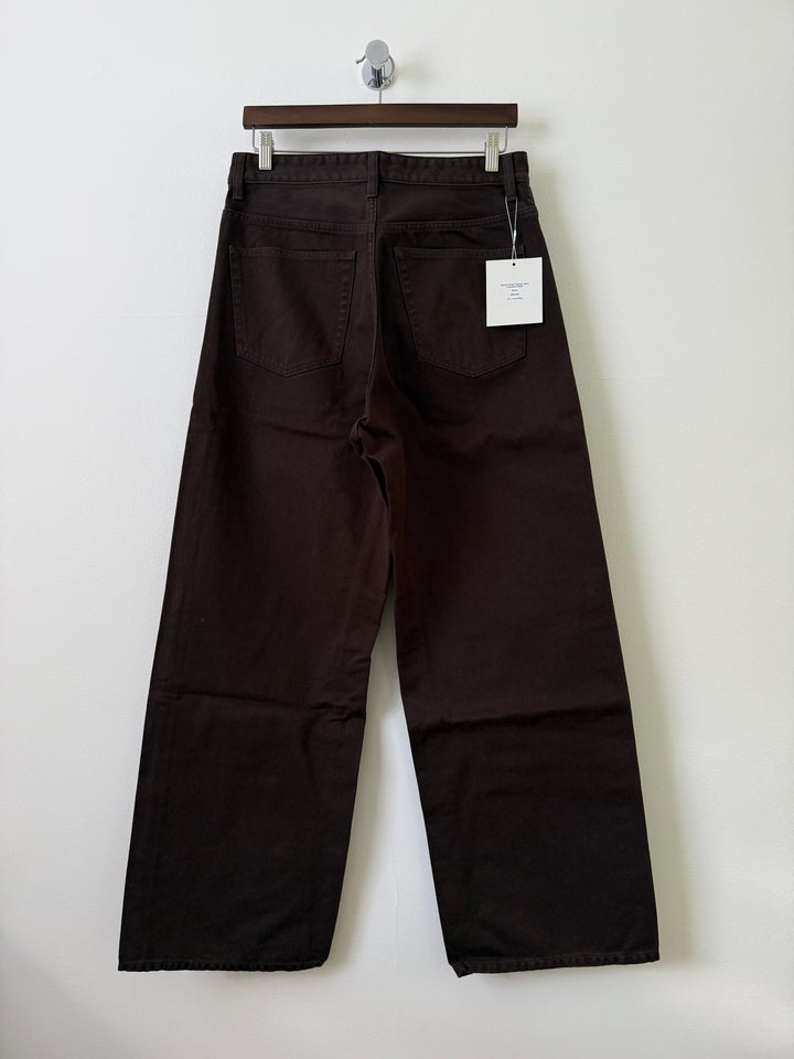 Steve Garment Dyed Jeans in Brown Bushed Cotton
