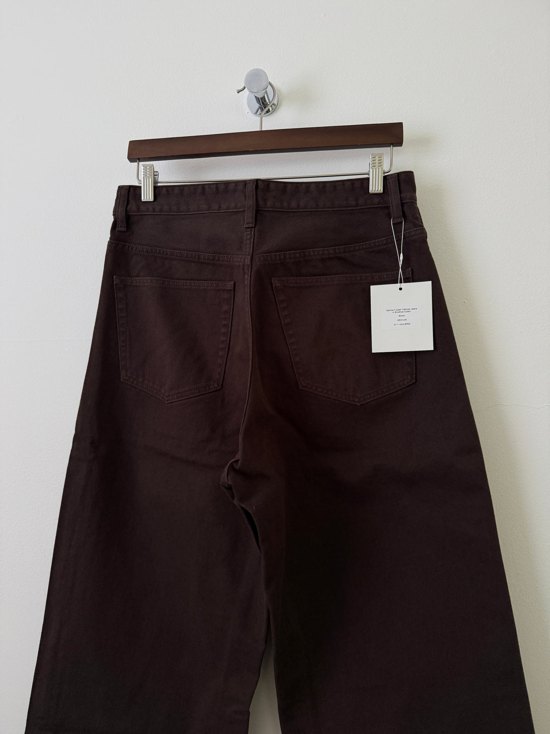 Steve Garment Dyed Jeans in Brown Bushed Cotton