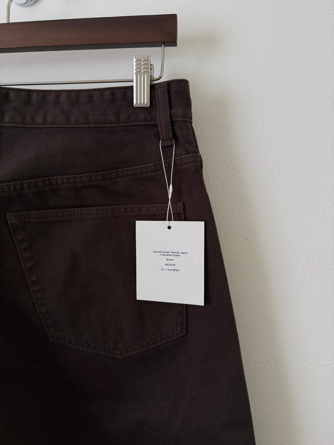 Steve Garment Dyed Jeans in Brown Bushed Cotton