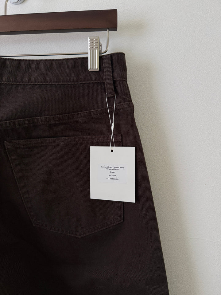 Steve Garment Dyed Jeans in Brown Bushed Cotton