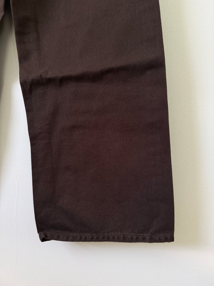 Steve Garment Dyed Jeans in Brown Bushed Cotton