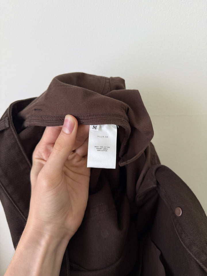 Steve Garment Dyed Jeans in Brown Bushed Cotton