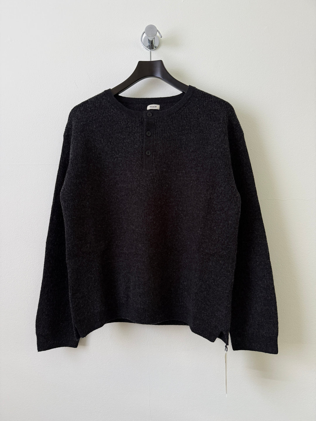 Midas Henley Knit Sweater in Suvin Cotton & Wool
