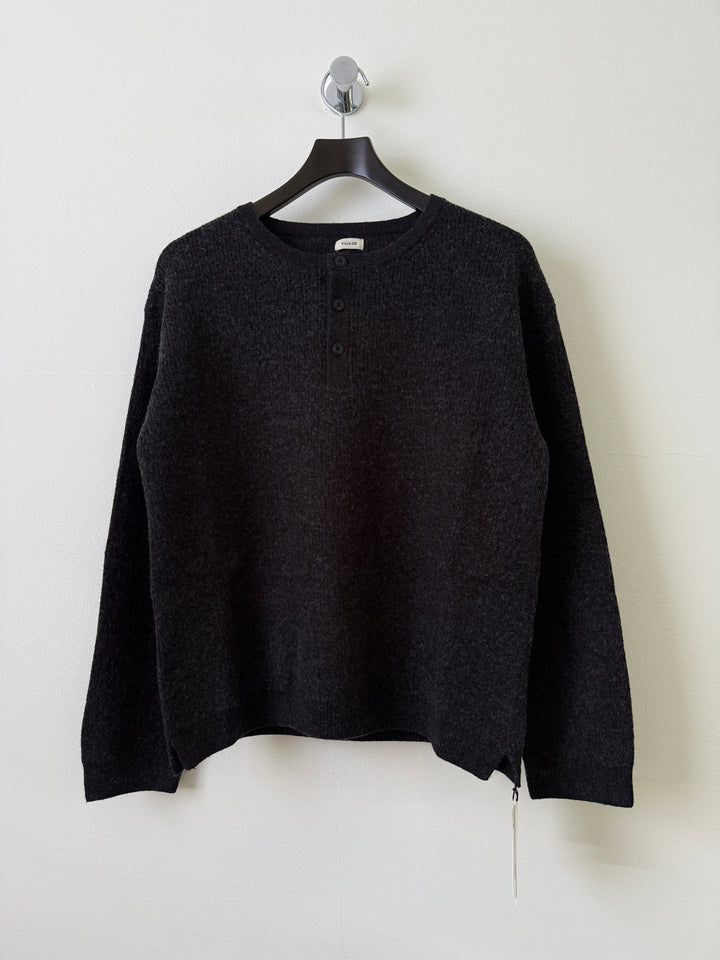 Midas Henley Knit Sweater in Suvin Cotton & Wool