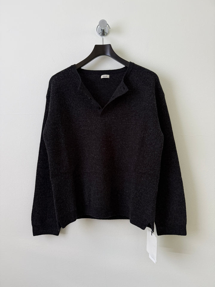 Midas Henley Knit Sweater in Suvin Cotton & Wool