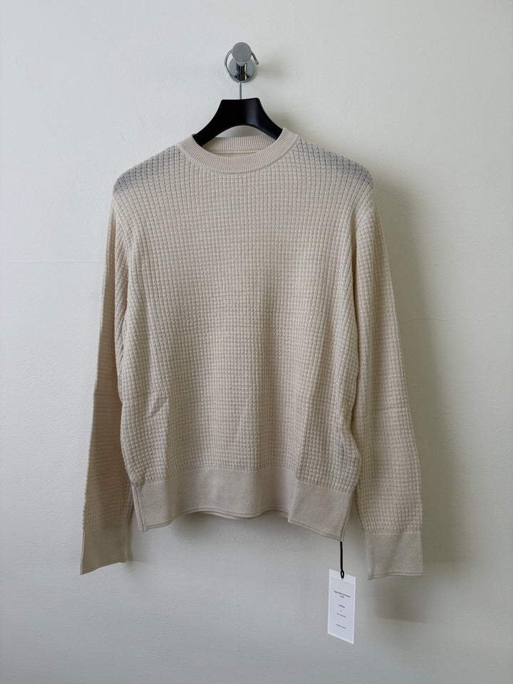 Hugh Waffle Knit Sweater in Silk
