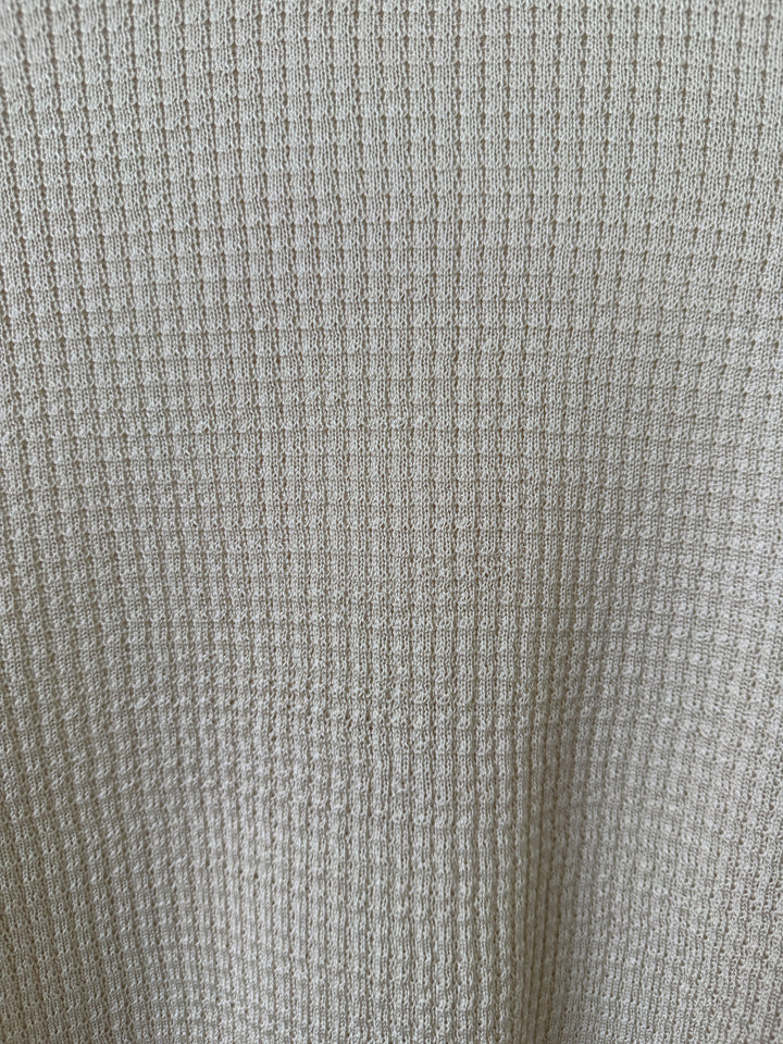 Hugh Waffle Knit Sweater in Silk