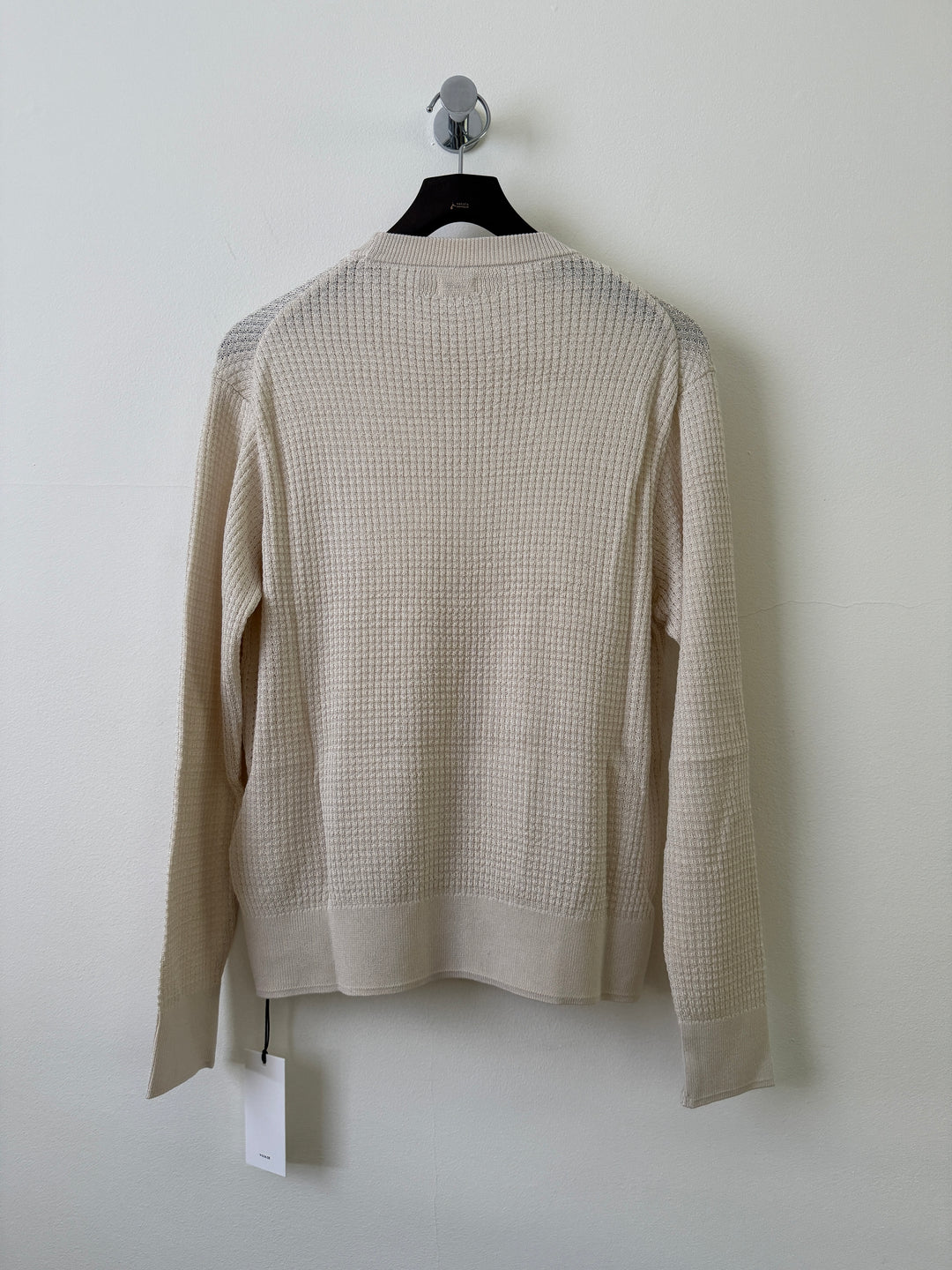 Hugh Waffle Knit Sweater in Silk